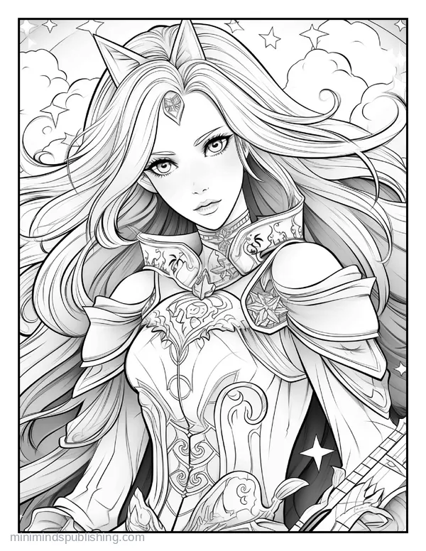 Anime coloring page