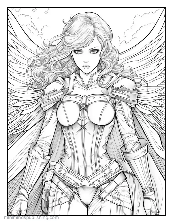 Anime Illustration Page 10 — free printable anime coloring page