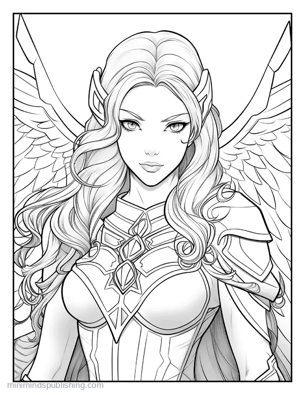Anime Illustration Page 13 — free printable anime coloring page