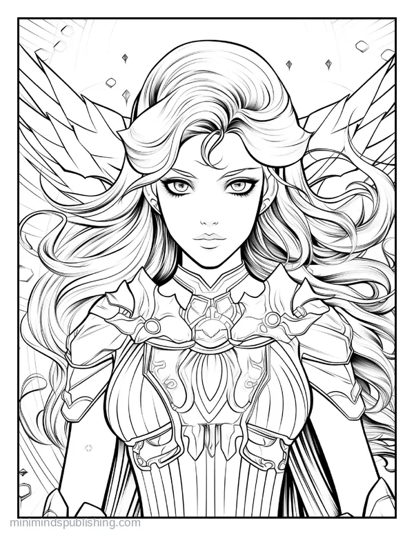 Anime Illustration Page 19 — free printable anime coloring page