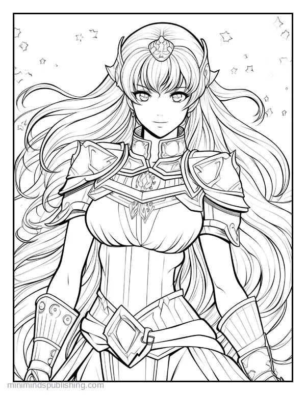 Anime Illustration Page 2 — free printable anime coloring page