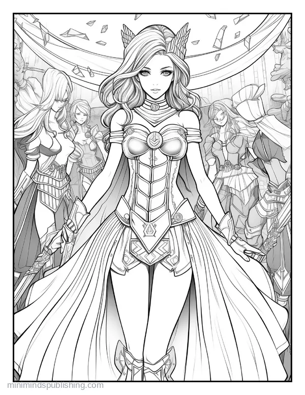 Anime Illustration Page 20 — free printable anime coloring page