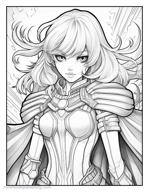 Anime Illustration Page 4 — free printable anime coloring page