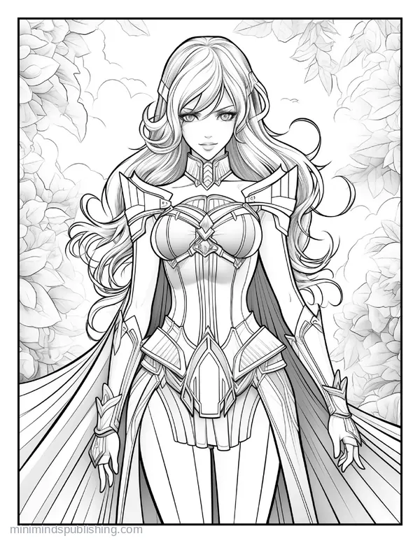 Anime Illustration Page 6 — free printable anime coloring page