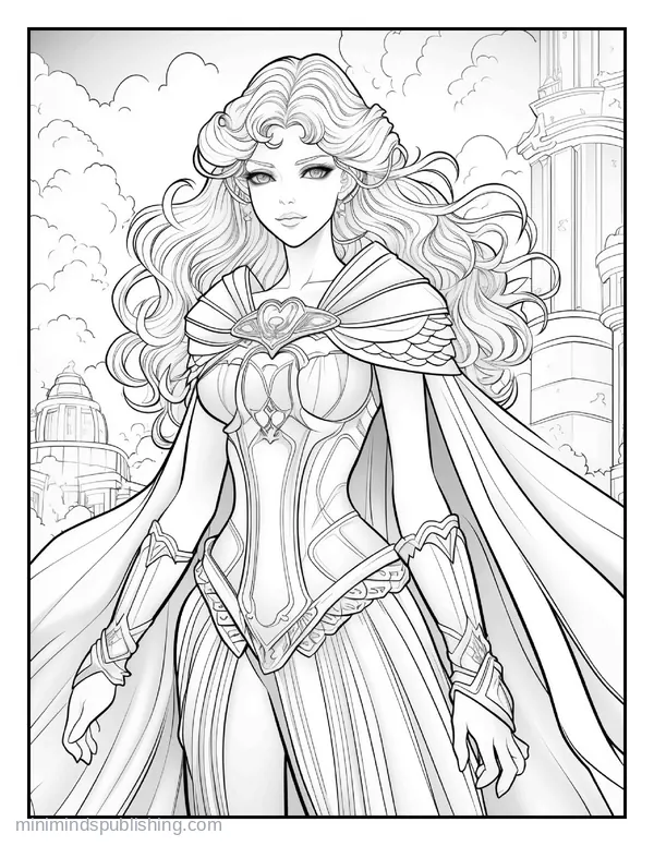 Anime Illustration Page 9 — free printable anime coloring page