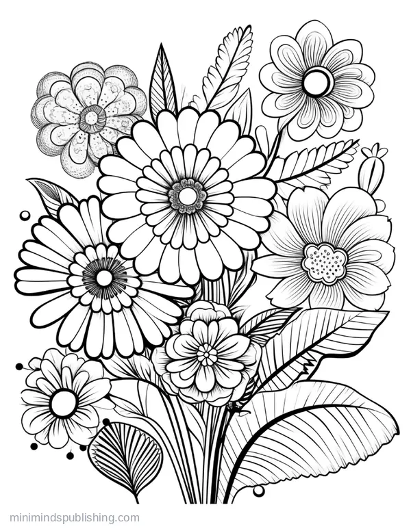 Botanical Garden Page 12 — free printable flowers coloring page