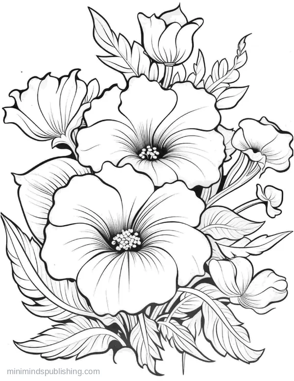 Botanical Garden Page 13 — free printable flowers coloring page