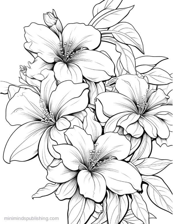 Botanical Garden Page 14 — free printable flowers coloring page