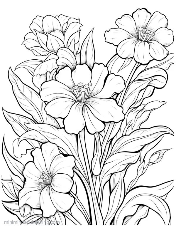 Botanical Garden Page 15 — free printable flowers coloring page