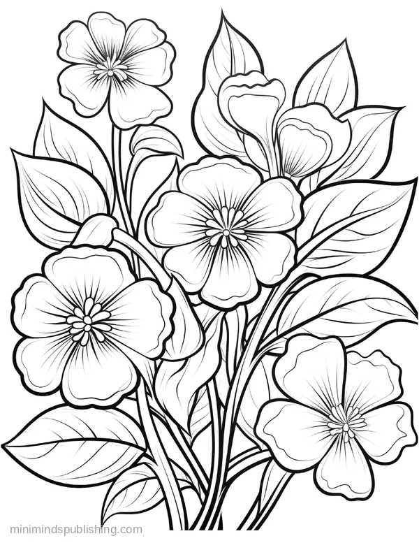Botanical Garden Page 17 — free printable flowers coloring page