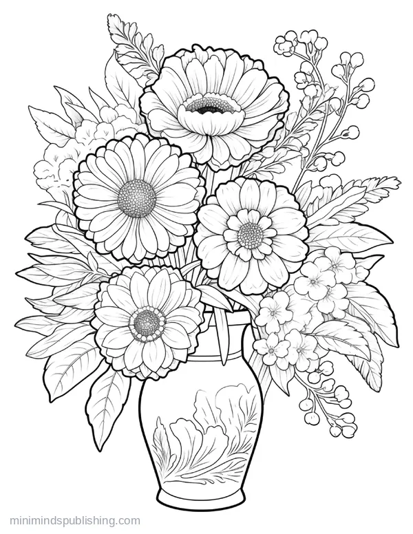 Botanical Garden Page 18 — free printable flowers coloring page