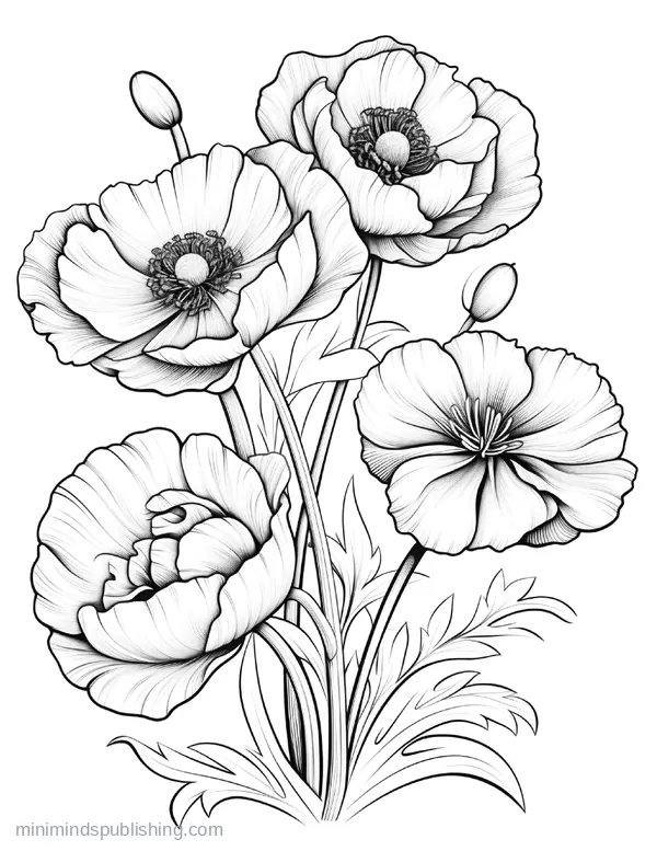 Botanical Garden Page 20 — free printable flowers coloring page