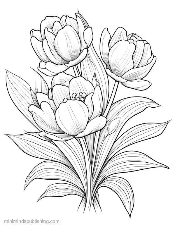 Botanical Garden Page 3 — free printable flowers coloring page