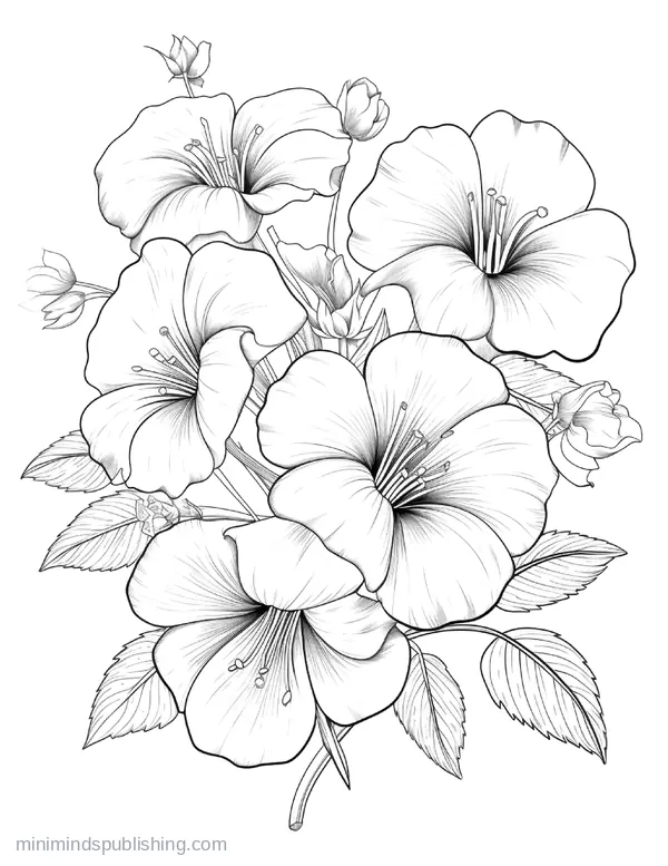 Botanical Garden Page 7 — free printable flowers coloring page