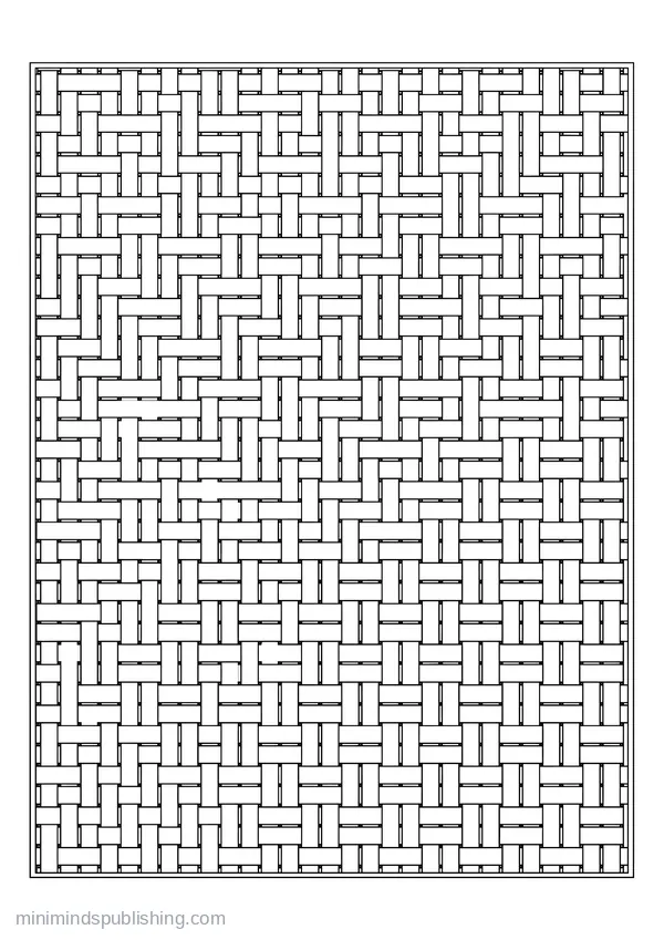 Tight Over-under Basket Weave — free printable coloring page