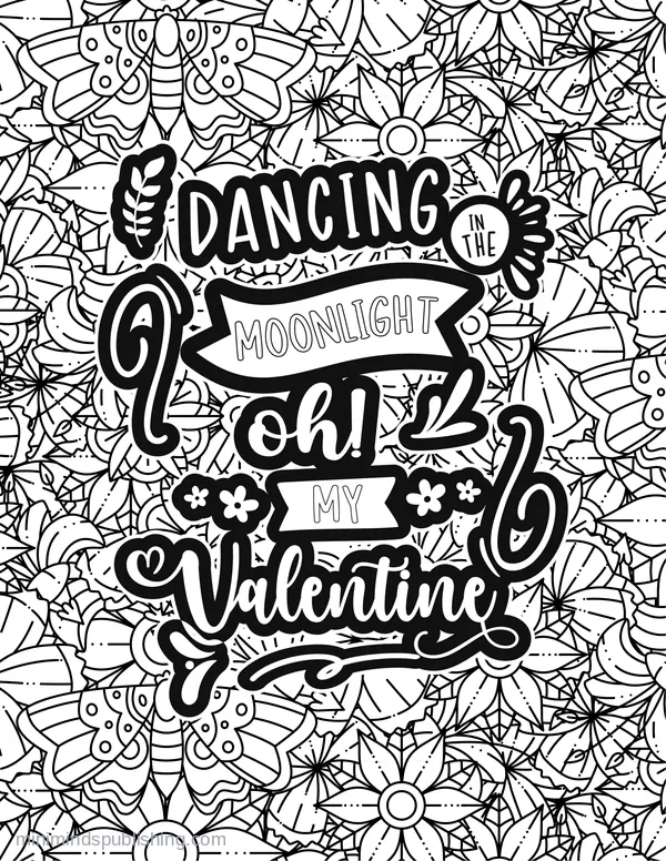 Romance Page 25 — free printable romance coloring page