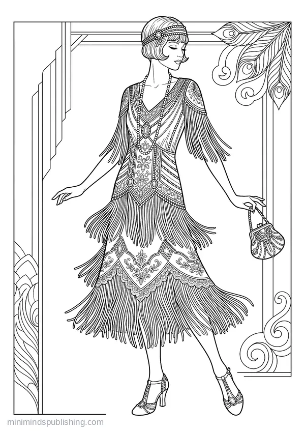 Vintage Fashion coloring page
