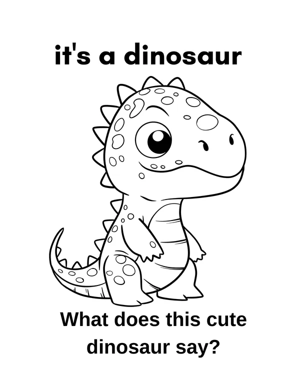 Unicorn and Dino 2 — free printable unicorns & dinosaurs coloring page