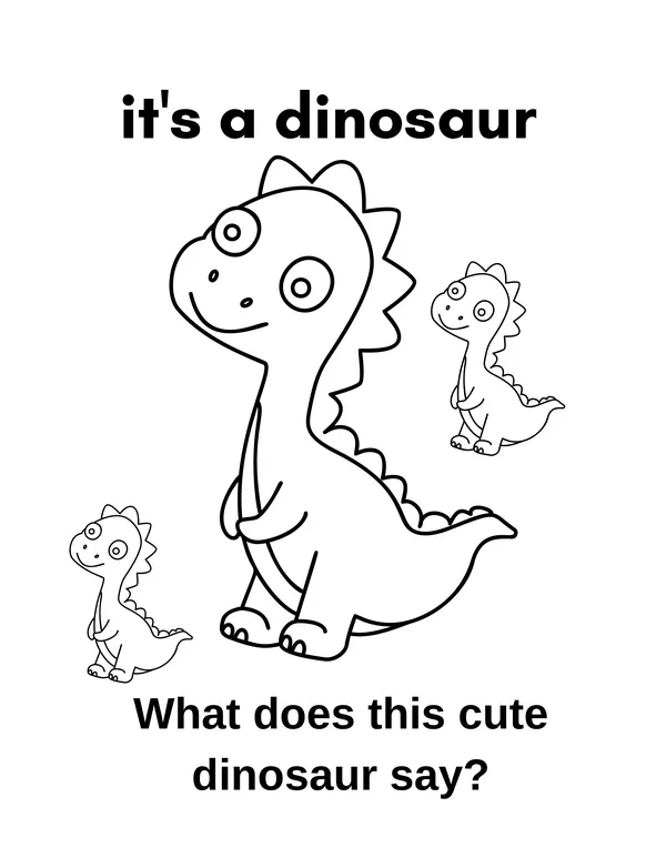Unicorn and Dino 4 — free printable unicorns & dinosaurs coloring page