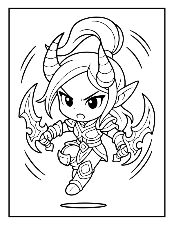K-Pop Chibi 2 — free printable k-pop chibi coloring page