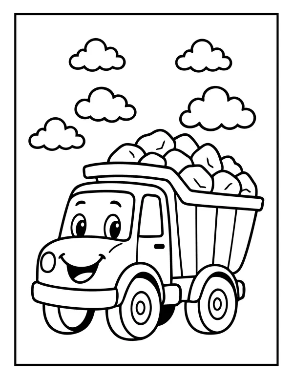 First Vehicles 25 — free printable first vehicles coloring page