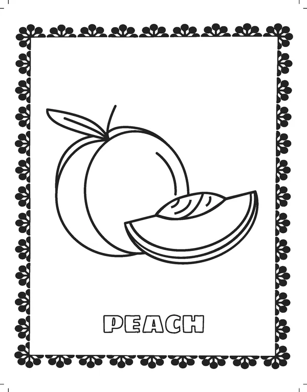 Fruits and Veggies 22 — free printable fruits & vegetables coloring page