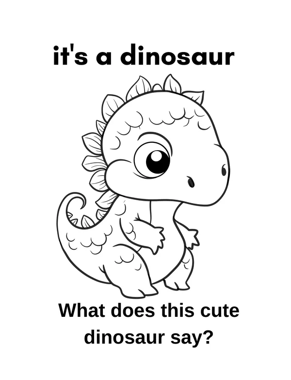 Unicorn and Dino 7 — free printable unicorns & dinosaurs coloring page