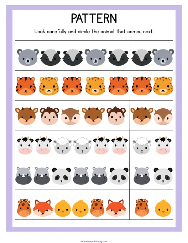 Animal Activities 6 — free printable animal activities activity sheet for ages 3-6