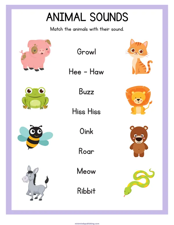 Animal Activities 10 — free printable animal activities activity sheet for ages 3-6