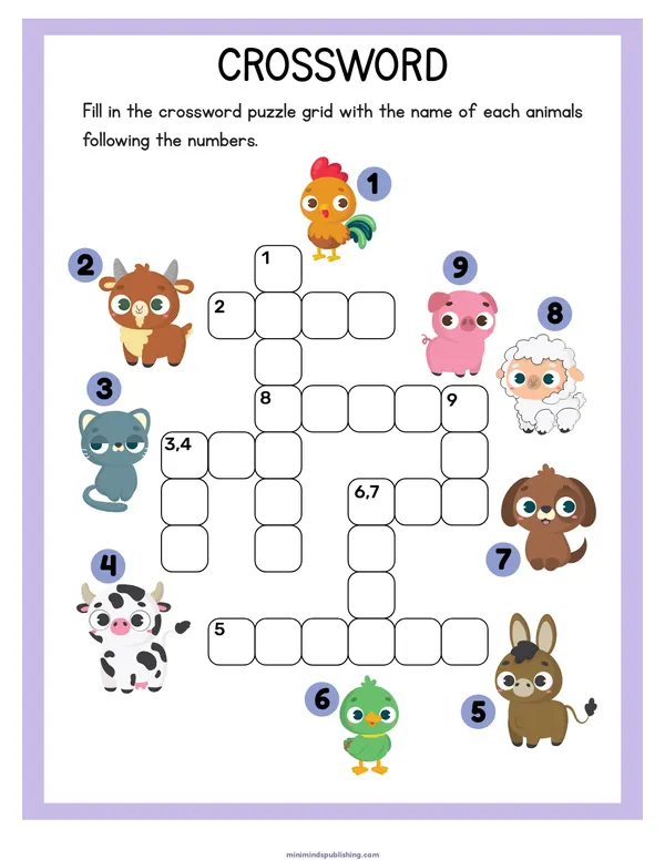Animal Activities 11 — free printable animal activities activity sheet for ages 3-6