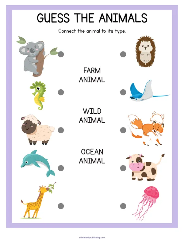 Animal Activities 15 — free printable animal activities activity sheet for ages 3-6