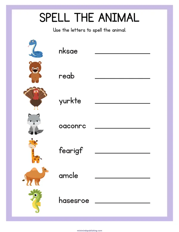 Animal Activities 21 — free printable animal activities activity sheet for ages 3-6