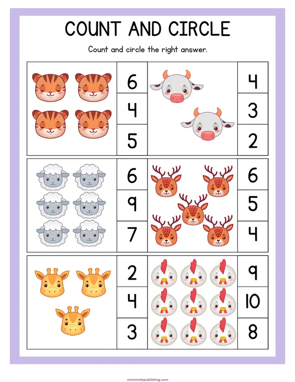 Animal Activities 27 — free printable animal activities activity sheet for ages 3-6