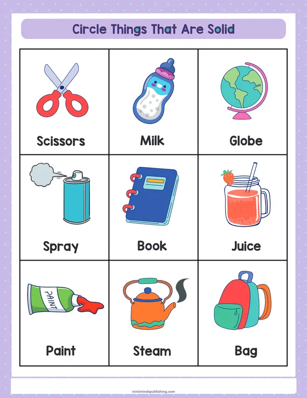 Circle the Animals 2 — free printable circle the animals activity sheet for ages 3-7