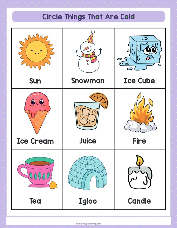 Circle the Animals 5 — free printable circle the animals activity sheet for ages 3-7