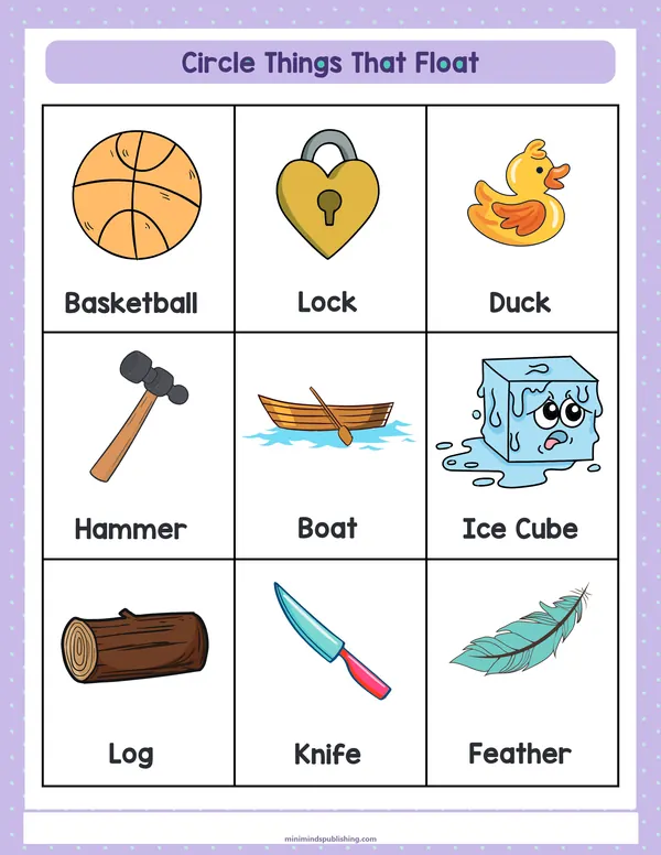 Circle the Animals 9 — free printable circle the animals activity sheet for ages 3-7