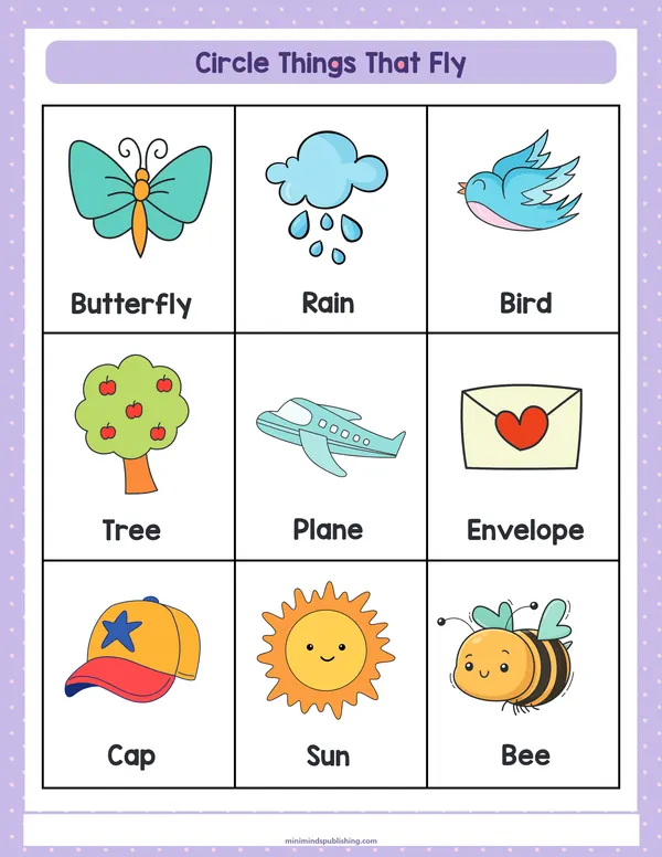 Circle the Animals 14 — free printable circle the animals activity sheet for ages 3-7