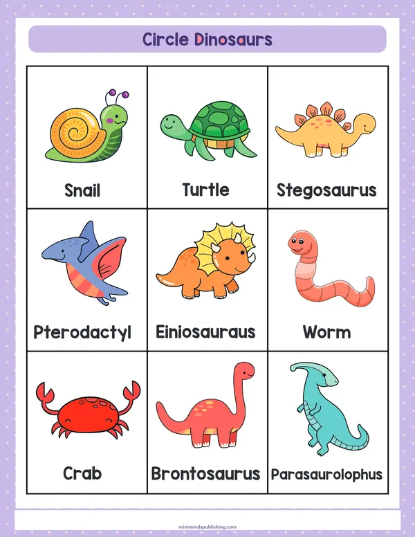Circle the Animals 24 — free printable circle the animals activity sheet for ages 3-7