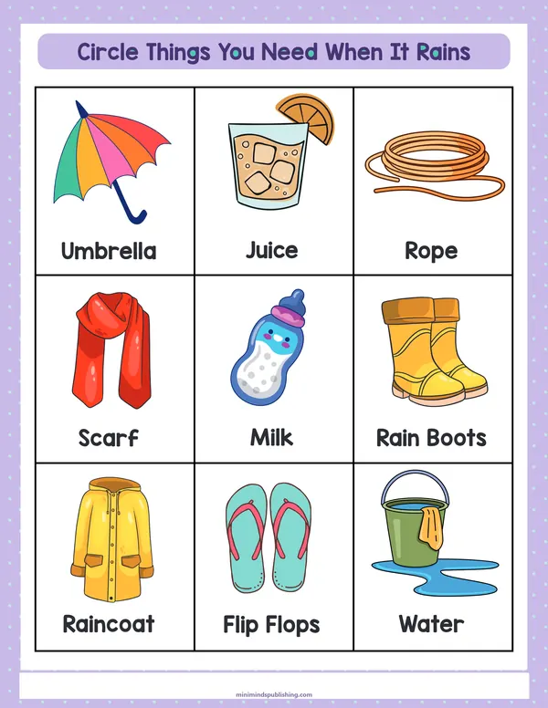 Circle the Animals 29 — free printable circle the animals activity sheet for ages 3-7