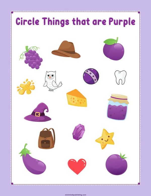 Circle the Color 11 — free printable circle the color activity sheet for ages 3-6