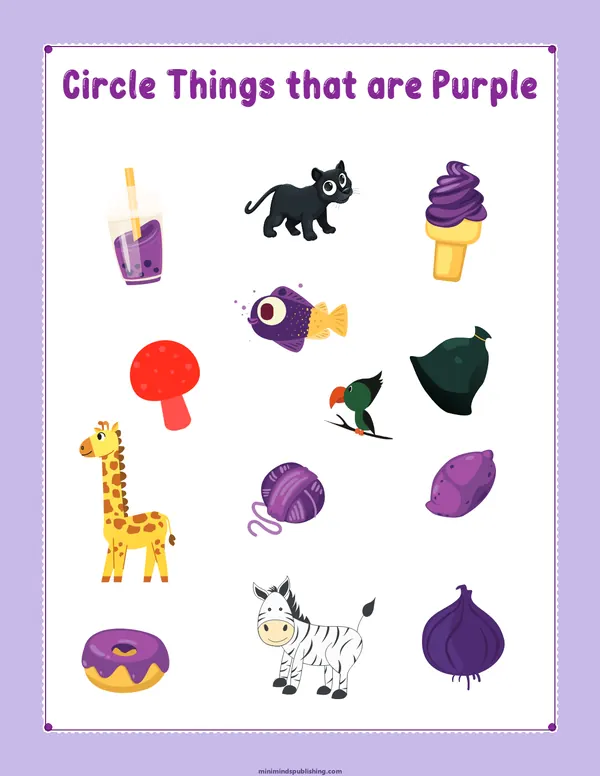 Circle the Color 12 — free printable circle the color activity sheet for ages 3-6