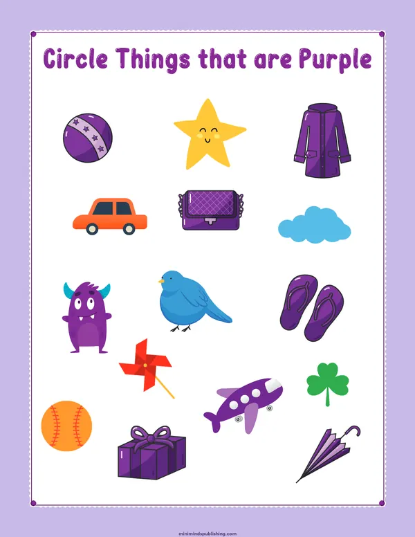 Circle the Color 13 — free printable circle the color activity sheet for ages 3-6
