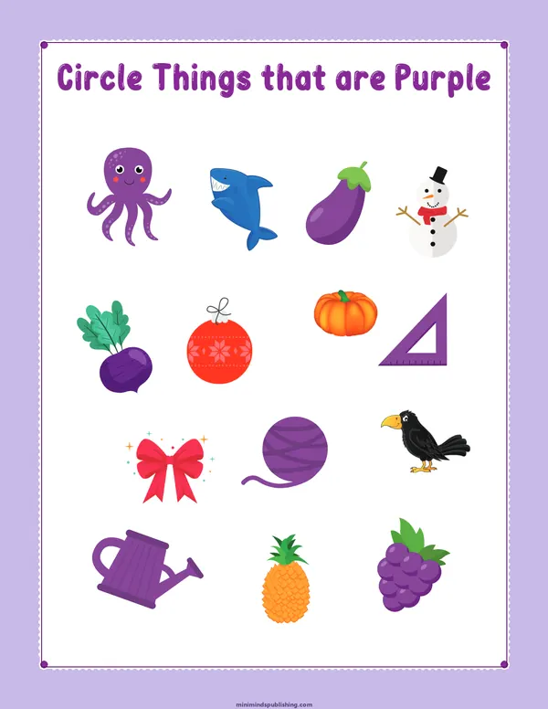 Circle the Color 14 — free printable circle the color activity sheet for ages 3-6