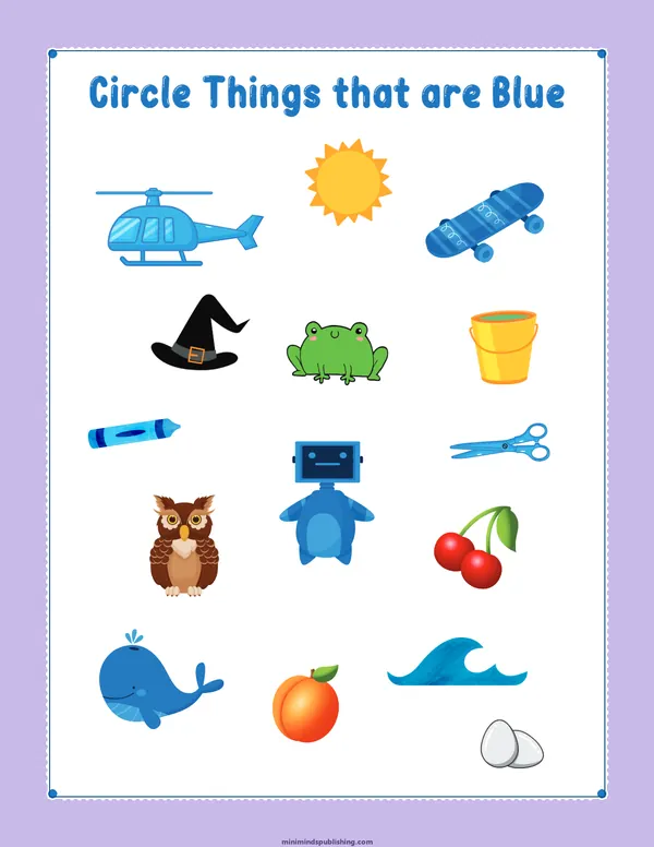 Circle the Color 17 — free printable circle the color activity sheet for ages 3-6