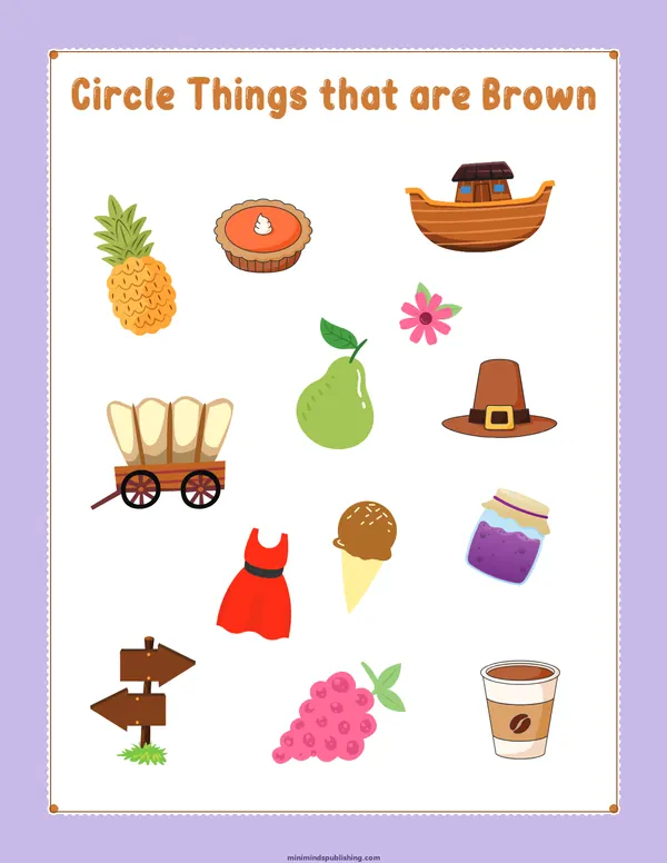 Circle the Color 27 — free printable circle the color activity sheet for ages 3-6