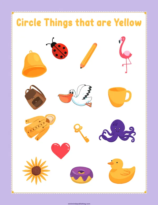 Circle the Color 36 — free printable circle the color activity sheet for ages 3-6