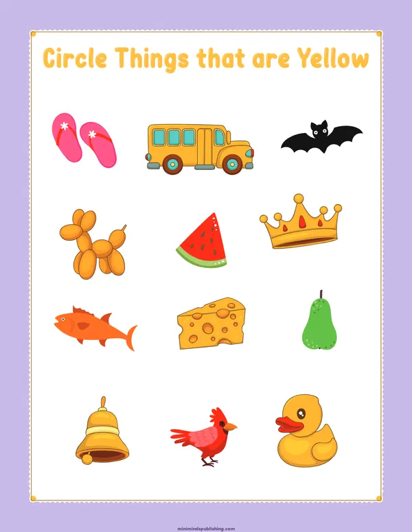 Circle the Color 38 — free printable circle the color activity sheet for ages 3-6