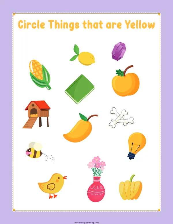 Circle the Color 40 — free printable circle the color activity sheet for ages 3-6