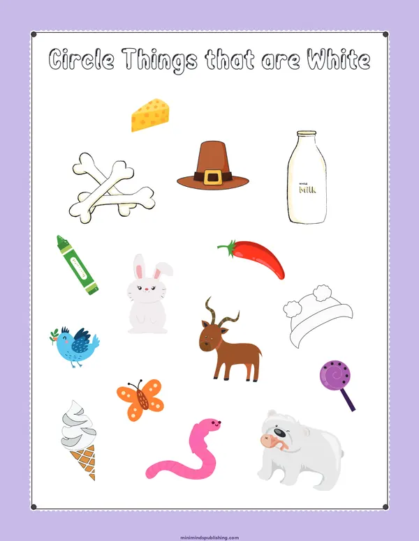 Circle the Color 41 — free printable circle the color activity sheet for ages 3-6