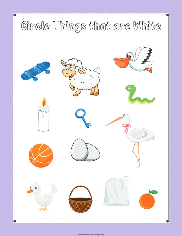 Circle the Color 45 — free printable circle the color activity sheet for ages 3-6
